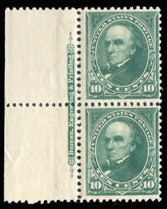 United States, 1894-95 #273 Cat$560+, 1895 10c dark green, vertical imprint p...