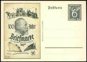 3rd Reich von Stefan 100yrs of Stamps Germany Private GSK Postal Card Cov G68617