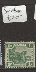 MALAYA FEDERATED MALAY STATES    SG28   1C TIGER  MOG   P0107H
