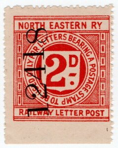 (I.B) North Eastern Railway : Letter Stamp 2d