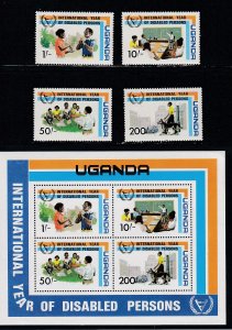 Uganda # 323-326, 326, International Year of the Disabled, Mint NH, 1/2 Cat.