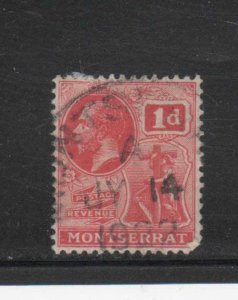 MONTSERRAT #44   1916  1p  KING GEORGE V  F-VF  USED