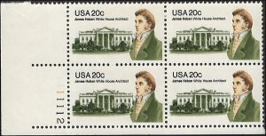 Scott # 1936 1981 20c multi Photo;   J. Hoban  ; TAGGED Plate Block - Lower L...