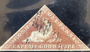 1853 Cape of Good Hope Triangle 1p USED #1