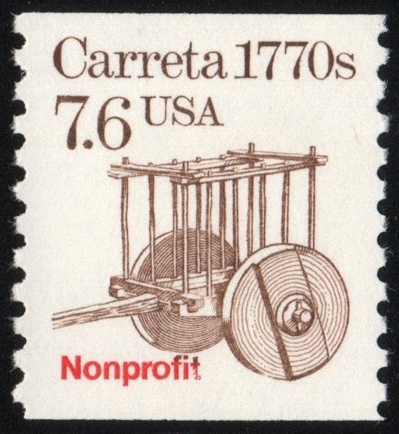 SC#2255 7.6¢ Carreta Coil Single (1988) MNH