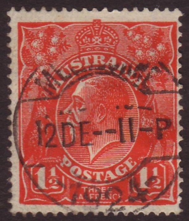 Australia 1924 #26 1-1/2d Red KGV Head SG#77