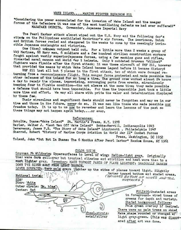 1981 WWII 40th Anniversary Honoring Defenders of Wake Island USMC 23 December