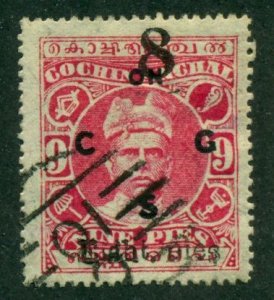 India (Cochin) 1923 #O24 U SCV (2022) = $2.50