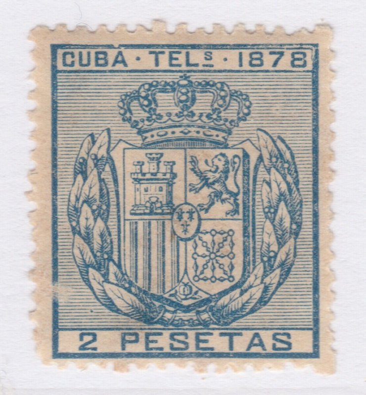 SPANISH POSSESSION SPAIN SPAIN Telegraph 1878 2d MH* A27P31F24021-