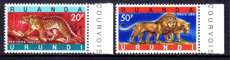 Ruanda - Urundi 1961 Leopard - Lion Mint MNH SG 299,230 CV £5