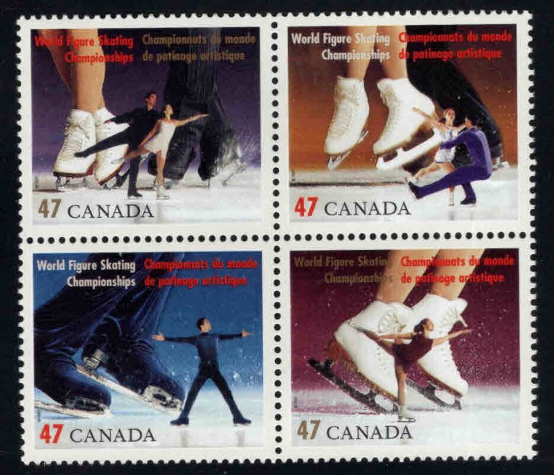 CANADA Scott 1896-1899a  Figure skating Block stamp set