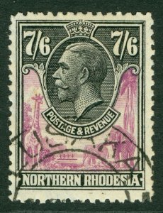 SG 15 Northern Rhodesia 1925-29. 7/6 rose-purple & black. Very fine used CAT£300