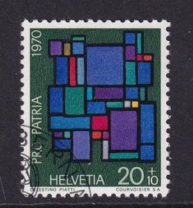 Switzerland  #B391  cancelled  1970 stained glass  20c