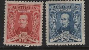 AUSTRALIA, 104-105  MINT HINGED SET