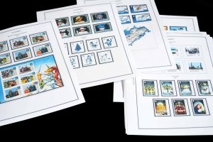 COLOR PRINTED ALDERNEY 1983-2018 STAMP ALBUM PAGES (80 illustrated pages)