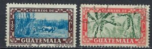 Guatemala 347-48 Used 1953 issues (ak3062)