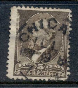 USA 1882 Sc#205 5c Garfield brown FU