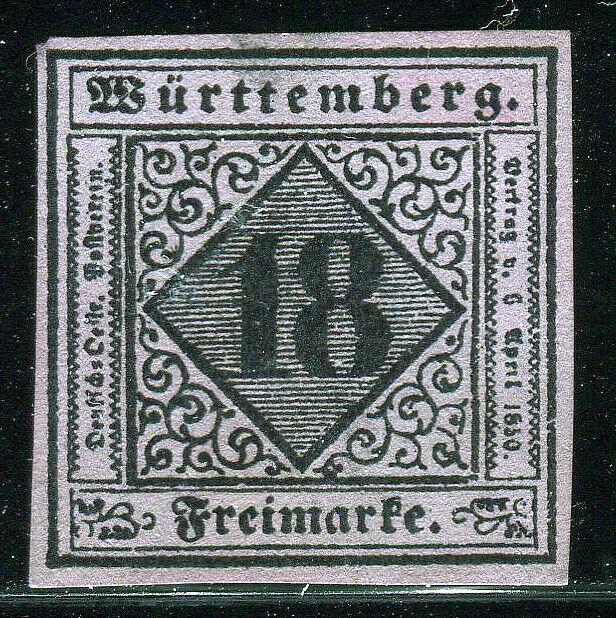 EKF Lot 2003 German State 1851 Michel Wurttemberg 5 reprint Faux