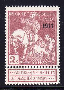 Belgium 1911 2c purple brn Semi-Postal St. Martin with Begger VF/Mint(*)