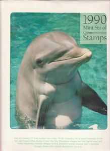 USPS 1990 Stamp Yearbook Complete w/ All Stamps Mint