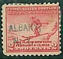 USA - OLYMPIC GAMES 1932 LAKE PLACID - pre-stamped 2 CENT - ALBANY, NY