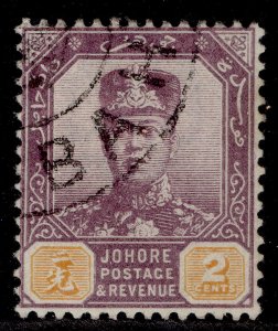 MALAYSIA - Johore EDVII SG62, 2c dull purple & orange, FINE USED.