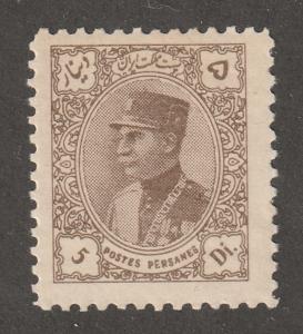 Persian stamp, Scott# 771, mint hinged, all perfs, 5 di, olive brown, #B-12