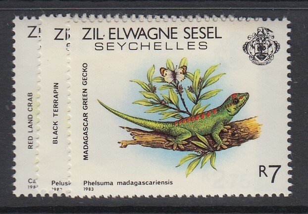 SEYCHELLES, Zil Elwannyen Sesel, Scott 43-45, MNH