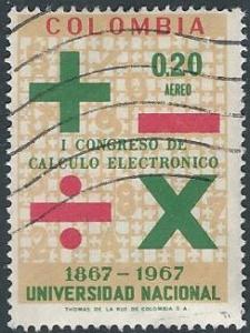 Colombia C510 (used) 20c National University, Data Processing Congress (1968)