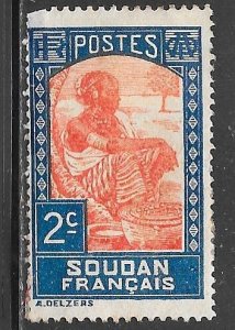 French Sudan 62: 2c Sudanese Woman, MHR, F