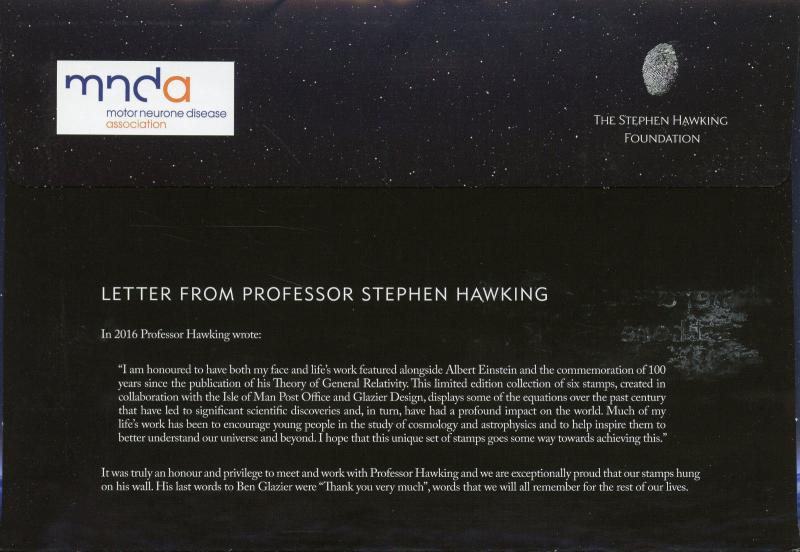 Isle of Man IOM 2018 FDC Stephen Hawking 5v Special Cover Science Physics Stamps