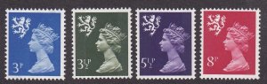 Great Britain - Scotland # SMH2 / 10, 4 Machin Heads, Mint NH