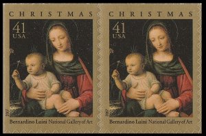 US 4206 Christmas Madonna & Child 41c horz pair (2 stamps) MNH 2007