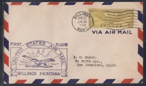 United States FFC - Billings, MT Jun 1934 First Flight