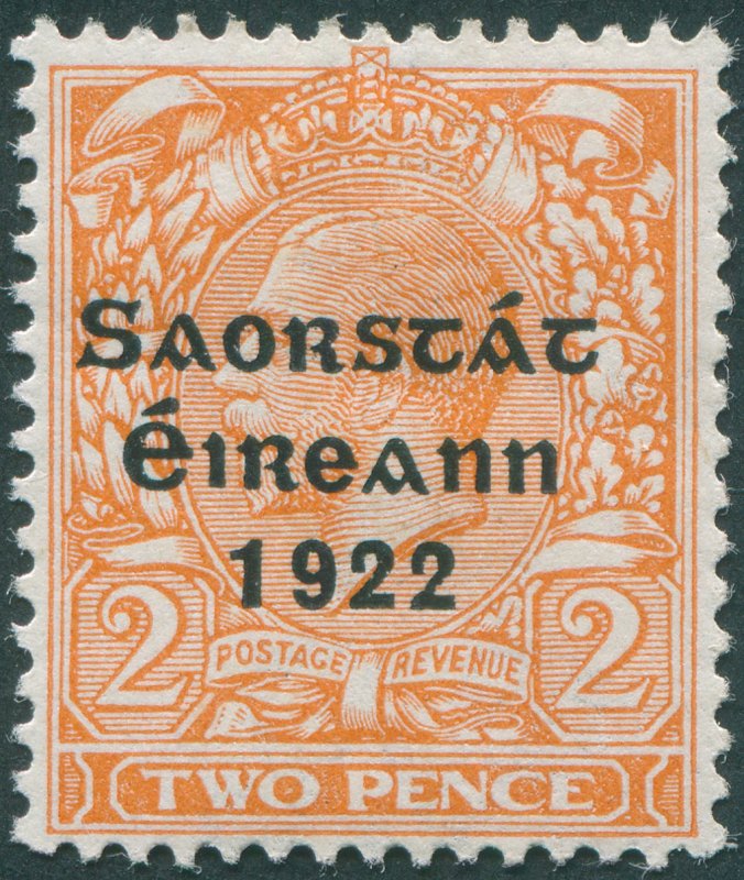 Ireland 1922 2d orange Die II SG55 unused