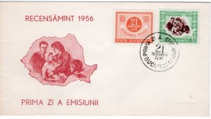 Romania 1956 Sc 1080-81 FDC
