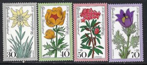 Germany B521-24 MNH FLOWERS R4-8