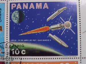 PANAMA-1989 WORLD FAMOUS AIR & SPACE PROGRAMS CTO SHEET VERY FINE-