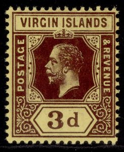 BRITISH VIRGIN ISLANDS GV SG73, 3d purple/yellow, NH MINT.