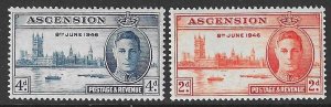 ASCENSION SG48/9 1946 VICTORY MNH