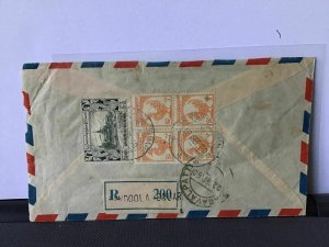 Burma 1950 Rangoon  to Kilasevalpatti India stamps cover Ref R28055