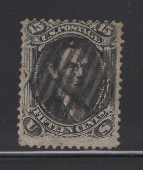 US Stamp Scott #77 Used 15c Black Lincoln SCV $175