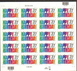 US #3695 Mint Sheet Birthday Greetings 