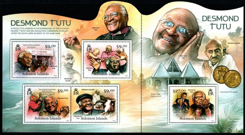 SOLOMON ISLANDS 2012 DESMOND TUTU MNH