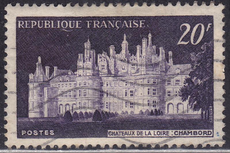 France 678 Chateaux de la Loire, Chambord 20Fr 1952