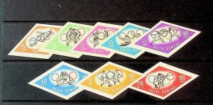 Romania Sc 1665-72 MNH Imperf Set of 1964 - Sport, Tokyo Olympics