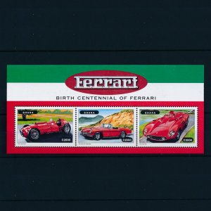 [106457] Ghana 1998 Classic cars Ferrari 250 GT Cabriolet Sheet MNH