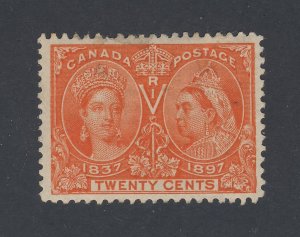 Canada Victoria Jubilee MH Stamp #59-20c MH F/VF S.P. Guide Value = $275.00