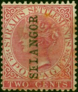 Selangor 1889 2c Pale Rose SG40 Type 32 Good Used