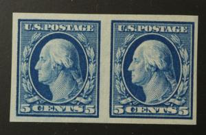 US Scott #347 5c Washington Imperf Horiz Pr NH-OG